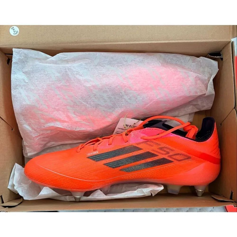 Adidas F50 Elite SG Solar Red Soccer Cleats Rare Pro Speed Boots NIB Size 9 - Picture 3 of 11